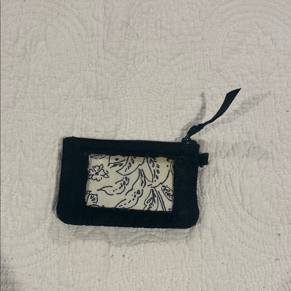 Elegant Black and White Key & Card Holder